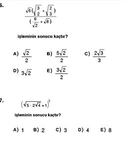 İşlemin sonucu kaçtır?