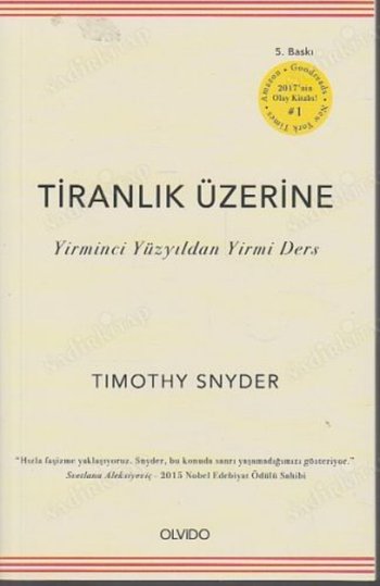 Tiranlık Üzerine: Yirminci Yüzyıldan Yirmi Ders