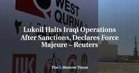 Lukoil Halts Iraqi Operations After Sanctions, Declares Force Majeure – Reuters - The Moscow Times