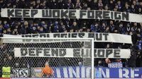 After anti-woke stadium banner Rangers condemns fans and faces UEFA sanctions