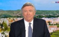 Jacques Legros en larmes passe le relais à Isabelle Ithurburu pour le JT