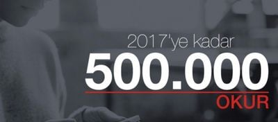 2017'ye Kadar 500.000 Okur!