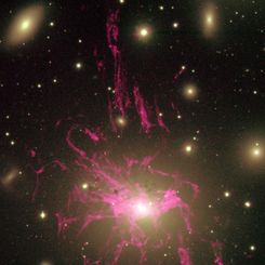 Unusual Gas Filaments Surround Galaxy NGC 1275