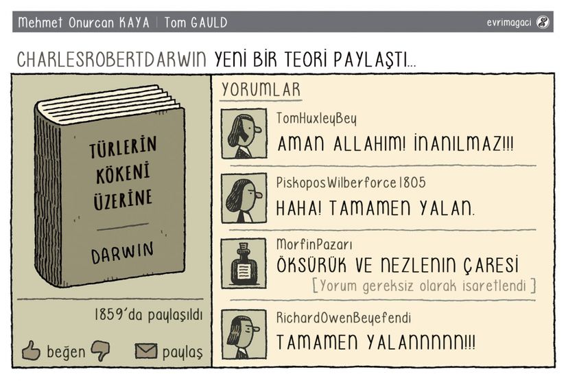 Darwin'in kitabının modern zamanlarda nasıl duyulacağına dair hoş bir betimleme...