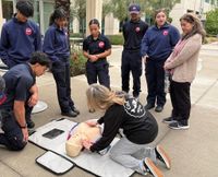 EMS Students Helped Teach Hands-Only CPR to the Public, County Employees