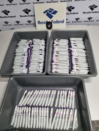 Receita apreende 389 canetas de Mounjaro no aeroporto do Recife