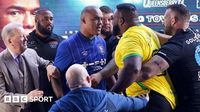 Wardley v Miller: Fabio Wardley and Jarrell Miller news conference descends into chaos