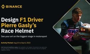 Binance Unveils Unique Helmet Design For Pierre Gasly