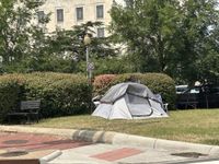 Before-and-after photos of cleared-out DC homeless camps