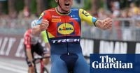 Giro d’Italia: Pedersen wins but Landa crashes out on opening stage in Tirana