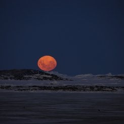 Moon Over Antarctica
