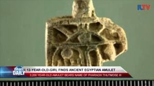 Young Girl Discovers Ancient Egyptian Amulet During Hike