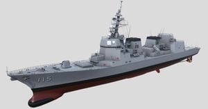 Japanese Destroyer Akizuki Transits Taiwan Strait Alone