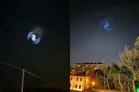 Cielo illuminato da una spirale di luce blu: avvistamenti in molte regioni, il fenomeno diventa virale