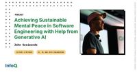 Achieving Sustainable Mental Peace in Software Engineering with Help from Generative AI