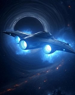 Warp motorlarını çalıştırarak uzay-zamanı büken bir uzay gemisi, bu sırada süper kütleli bir kara deliğe yönelip olay ufkunu geçmeye kalkışırsa ne olur?