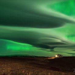  Aurora over Clouds 