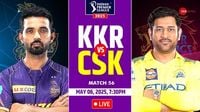 KKR: 50/1 (5) | LIVE | KKR vs CSK IPL 2025 Scores & Updates: Rahmanullah Gurbaaz Departs