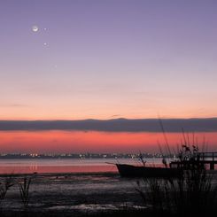 Moon, Mercury, Jupiter, Mars