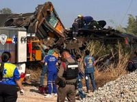 At least 28 people killed as crane falls on train in northeast Thailand