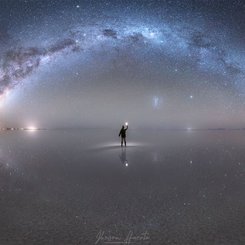  Night Sky Reflections from the World's Largest Mirror 