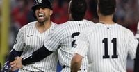 No-hit into the 7th, Yankees battle back twice and beat Padres in 10