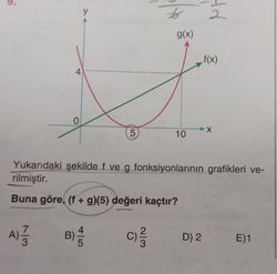 (f+g) (5) değeri kaçtır?