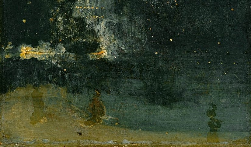 James McNeill Whistler'ın eseri, 'sanat için sanat' ilkesini benimseyen estetik anlayışın bir yansımasıdır. (Siyah ve Altın Sarısı Noktürn – Düşen Roket)