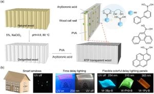 Room-Temperature Phosphorescent Transparent Wood Promises Eco-Friendly Innovation