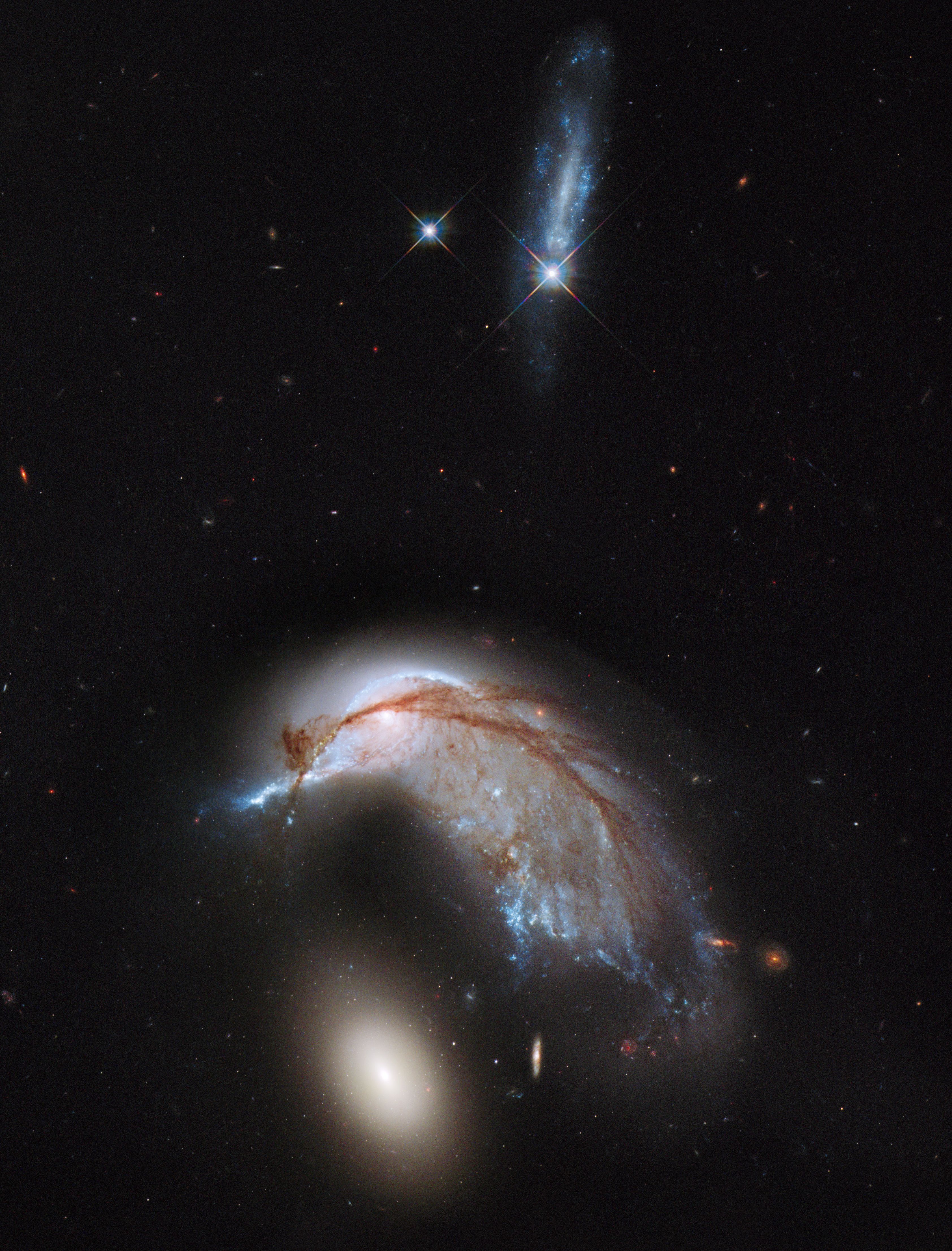  The Porpoise Galaxy from Hubble 