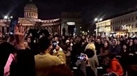 Hundreds call for Putin's overthrown in huge St Petersburg gathering