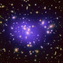 Galaxy Cluster Abell 1689 Magnifies the Dark Universe