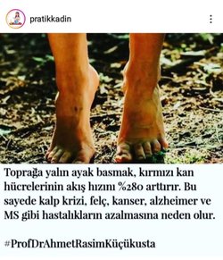 Toprağa yalın ayak basmak kırmızı kan hücrelerinin akış hızını arttırıp birçok hastalığın azalmasını sağlar mı?