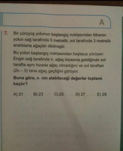 Buna göre n'nin alabileği değerler toplamı kaçtır?