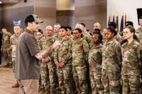 At Southern Border, defense secretary visits newly created National Defense Area