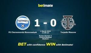 Chernomorets Novorossiysk Claims 2-0 Victory Over Torpedo Moscow