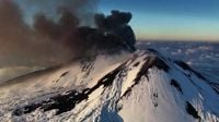 Astonishing vid shows Mount Etna spewing molten lava as yellow alert in place