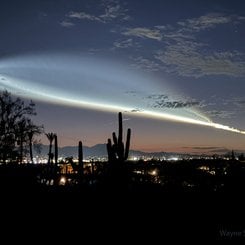 Tucson Üzerinde Roket Fırlatma İzi