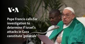 Pope Francis Calls For Gaza Genocide Probe