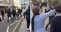 'Disgust' after Swindon and Cheltenham fans clash in town centre as police descend