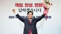 국민의힘 새 원내대표 TK·3선 송언석...1차서 과반 득표