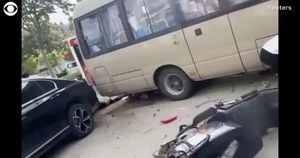 Vehicle Crash Injures Children Outside Chinese School