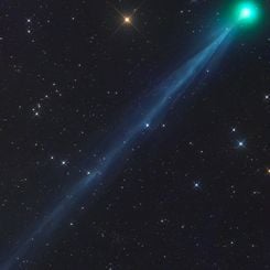  The Ion Tail of New Comet SWAN 