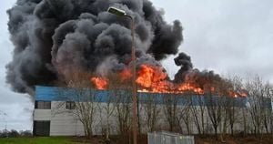 Firefighters Battle Blaze At Livingston Industrial Estate