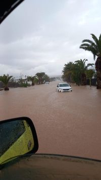 Intensas lluvias este sábado en la isla de Lanzarote