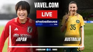 Matildas Struggle Against Japan At SheBelieves Cup