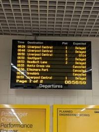 Liverpool - Merseyrail disruptions live - New weather warning issued for Merseyside | Facebook