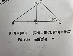 Bu üçgenin BDH açısı kaç derecedir?