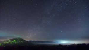 Supermoon And Leonids Light Up Night Sky