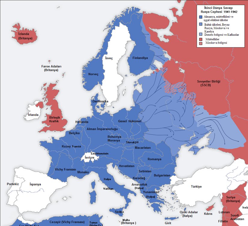 1942 Avrupa Haritası